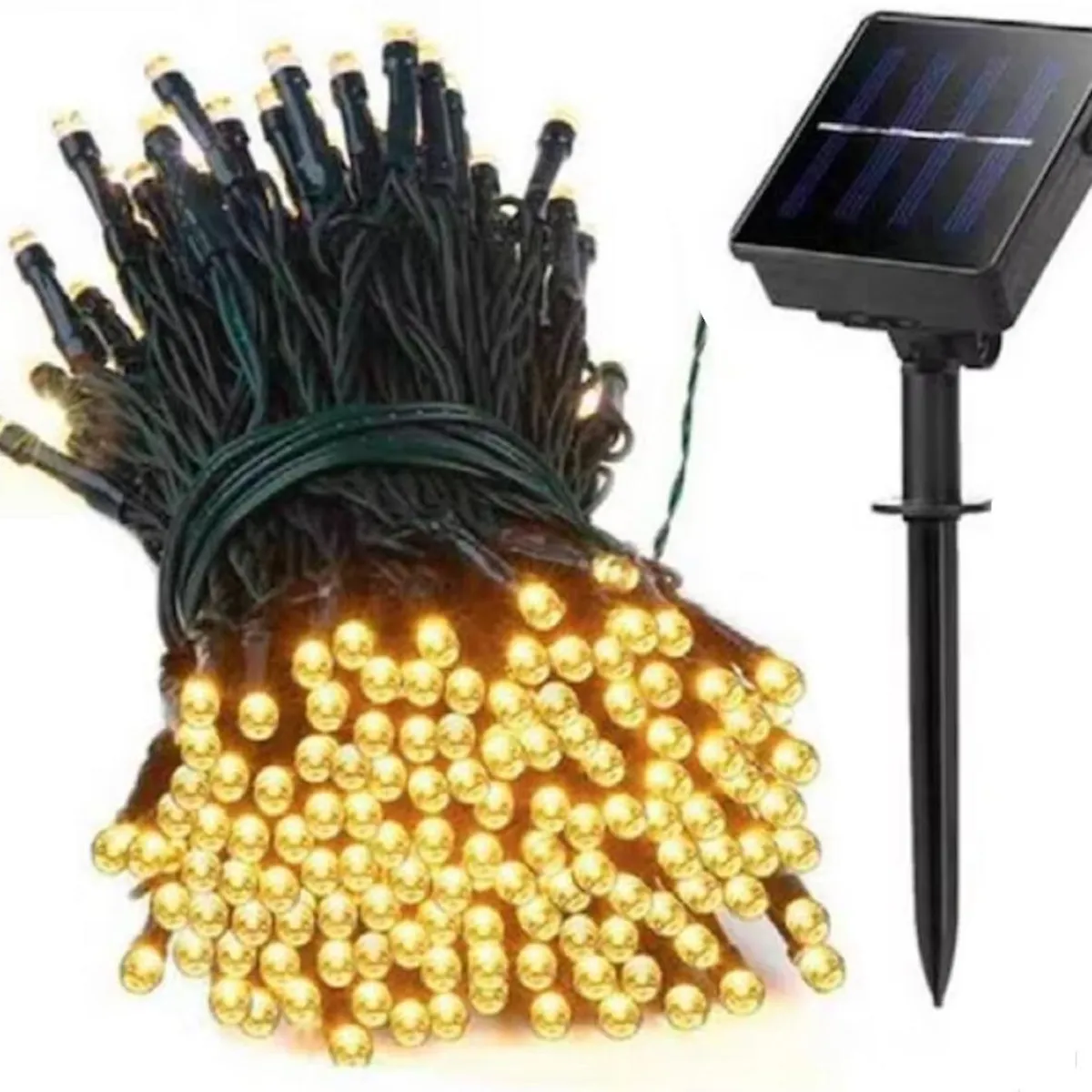 GENERICO - Guirnalda Solar de Luces LED Navideñas 21 metros