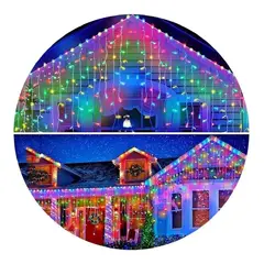 GENERICO - Cortina de Luces LED para Decoración de Navidad 120 luces 4m