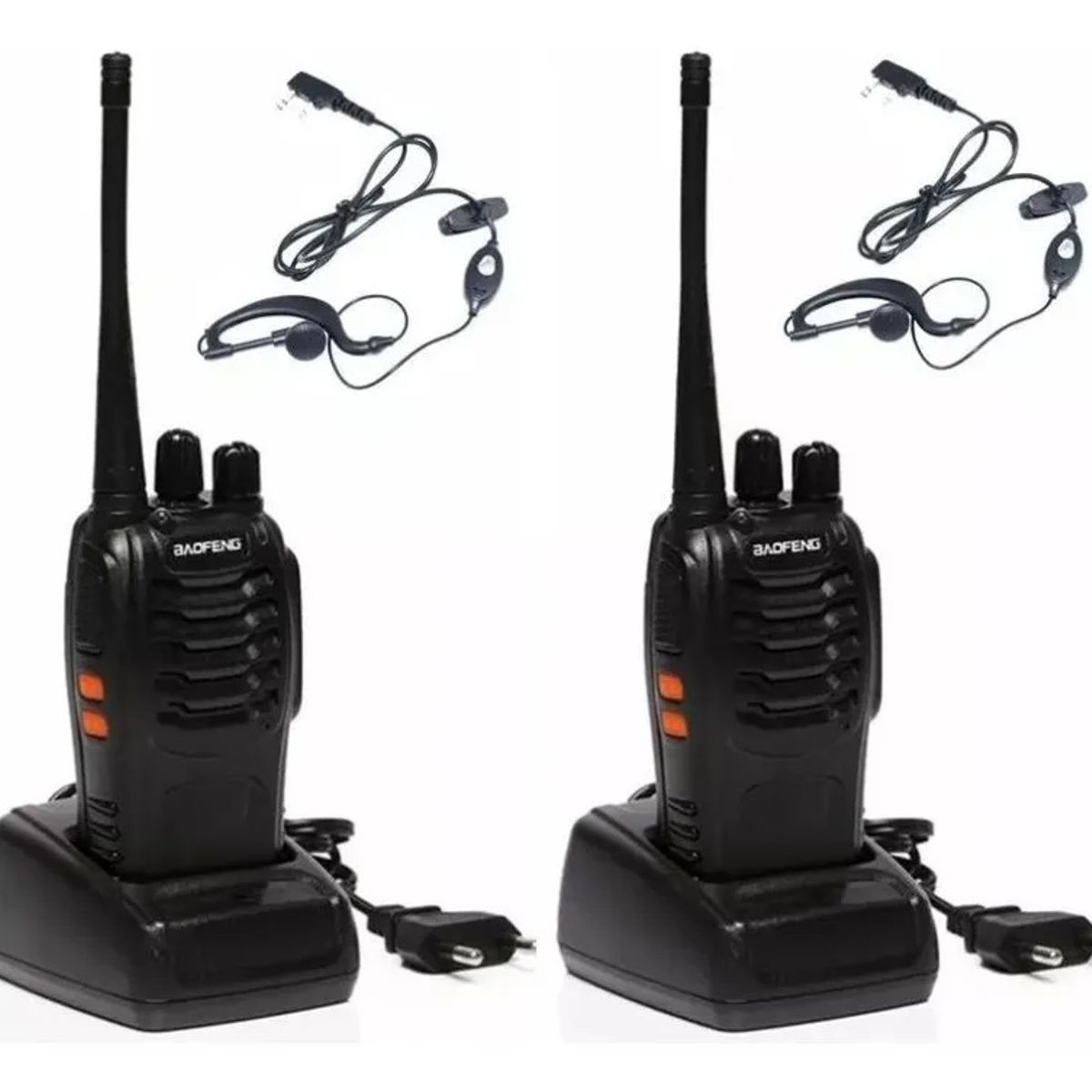 GENERICO - Pack 2 Radio Transmisor Walkie Baofeng 888s Con Manos Libres