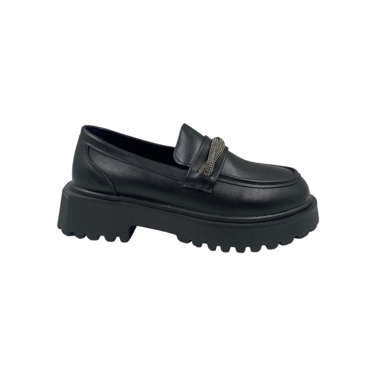 HERIEL - Mocasín Negro Plataforma Mujer