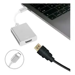 GENERICO - Adaptador USB Tipo C a HDMI 4K Full HD 1080p