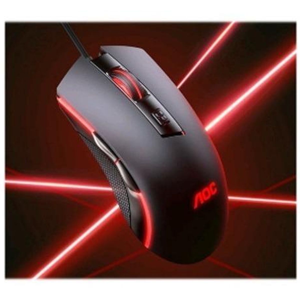 GENERICO - Mouse Gamer USB AOC GM120 3600DPI con Luces RGB Negro
