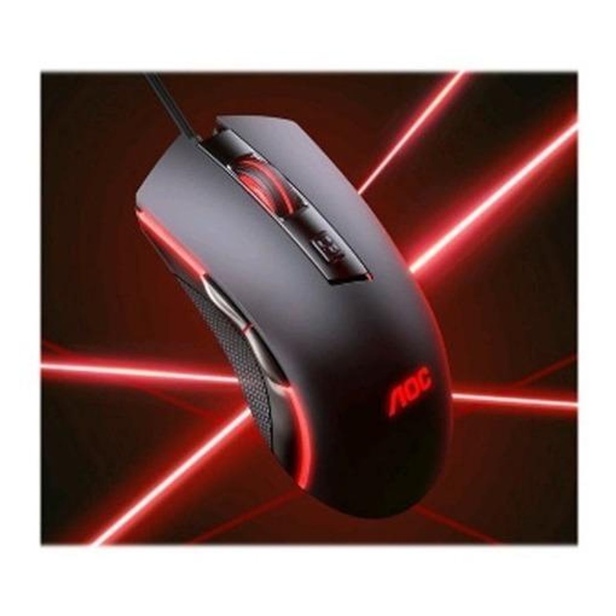 GENERICO - Mouse Gamer USB AOC GM120 3600DPI con Luces RGB Negro