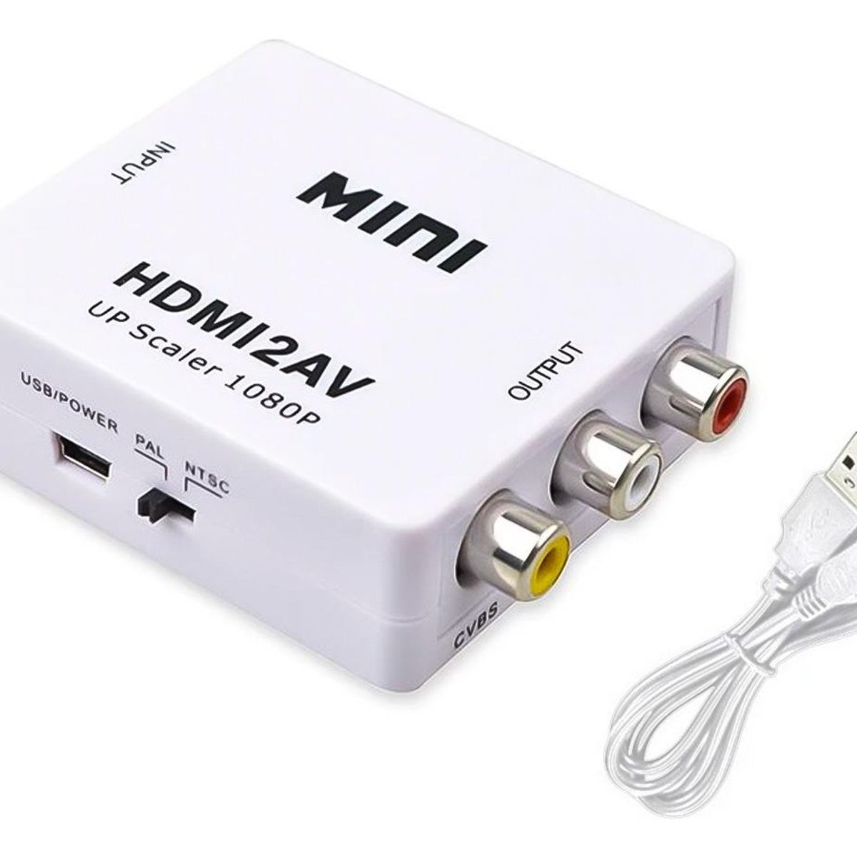 GENERICO - Convertidor HDMI a RCA AV Full HD 1080p 720p