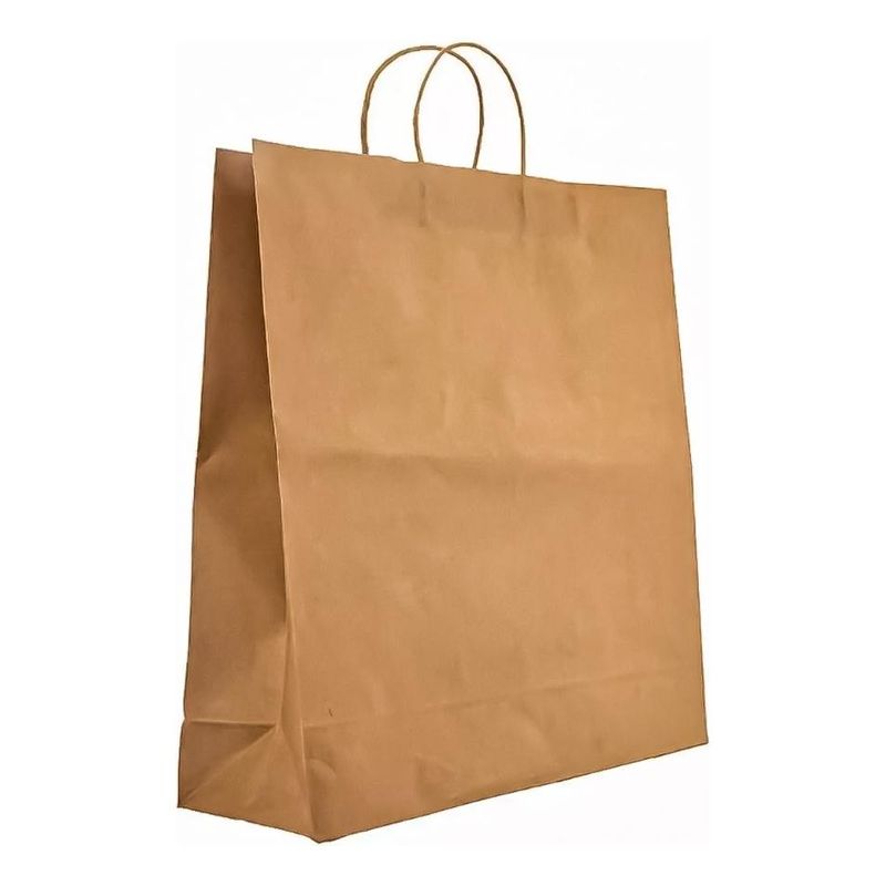 GENERICO - Bolsas de Papel Kraft para Regalo 27x21x11 cm - Pack de 100 Unidades