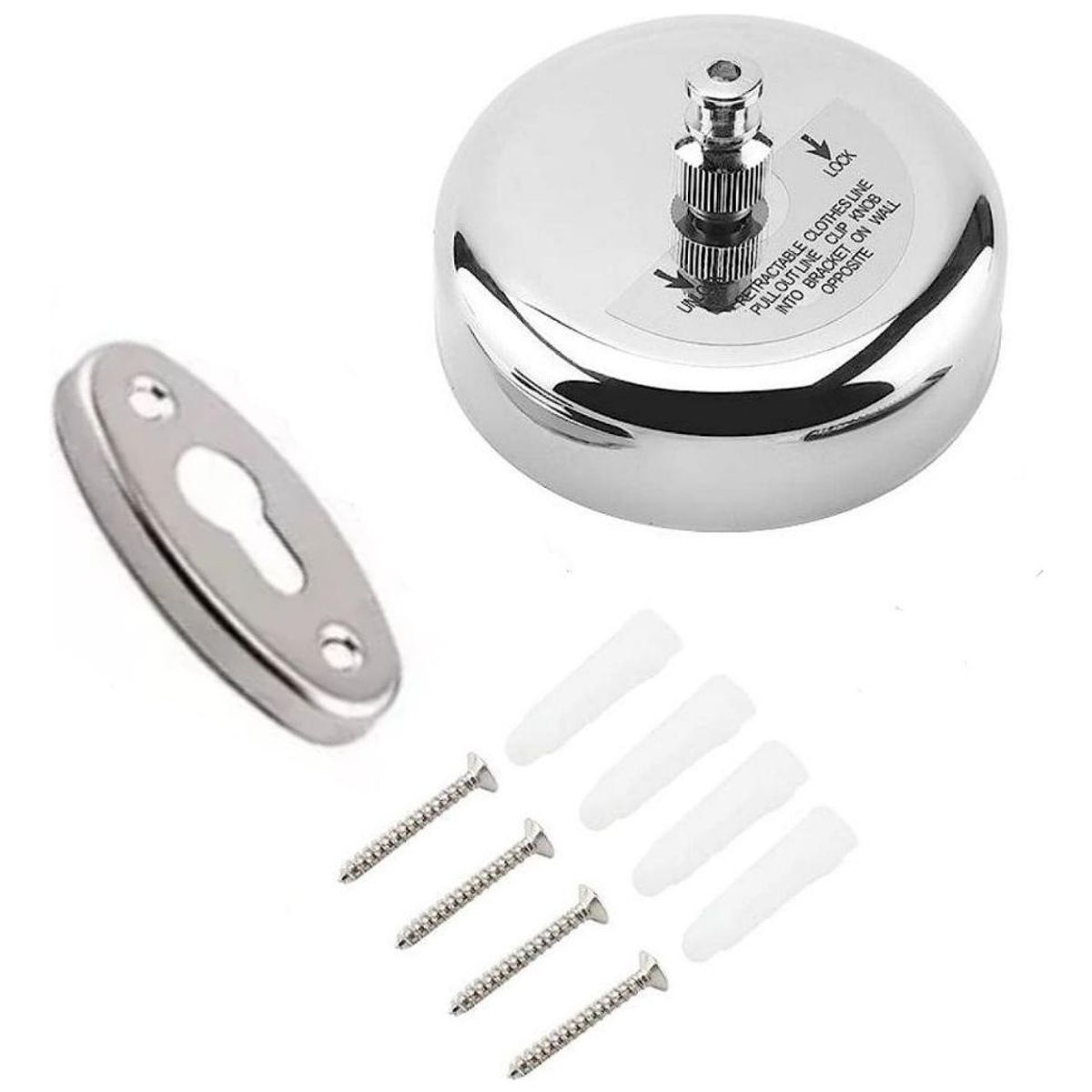 GENERICO - Tendero Retráctil de Acero Inoxidable para Pared