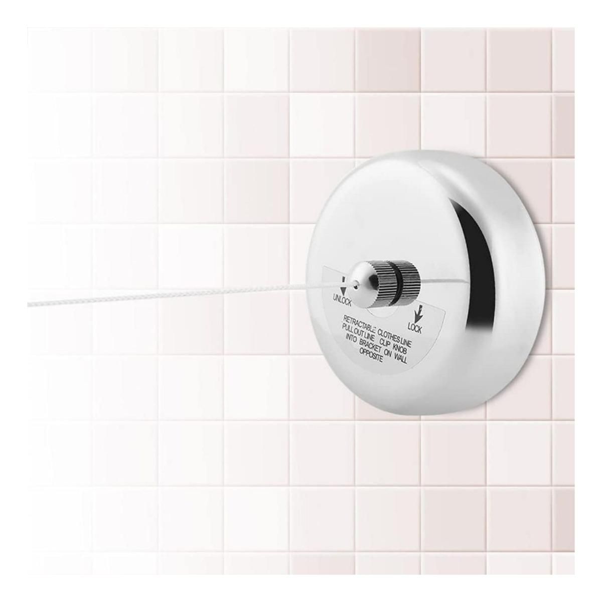 GENERICO - Tendero Retráctil de Acero Inoxidable para Pared