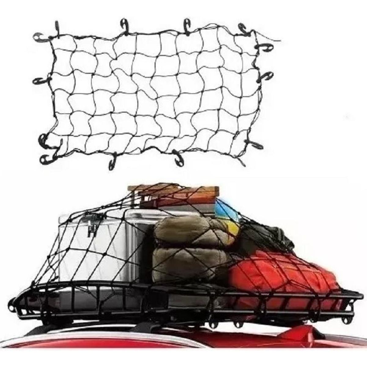 GENERICO - Malla Elástica Portaequipaje 90x150 cm para Vehículos