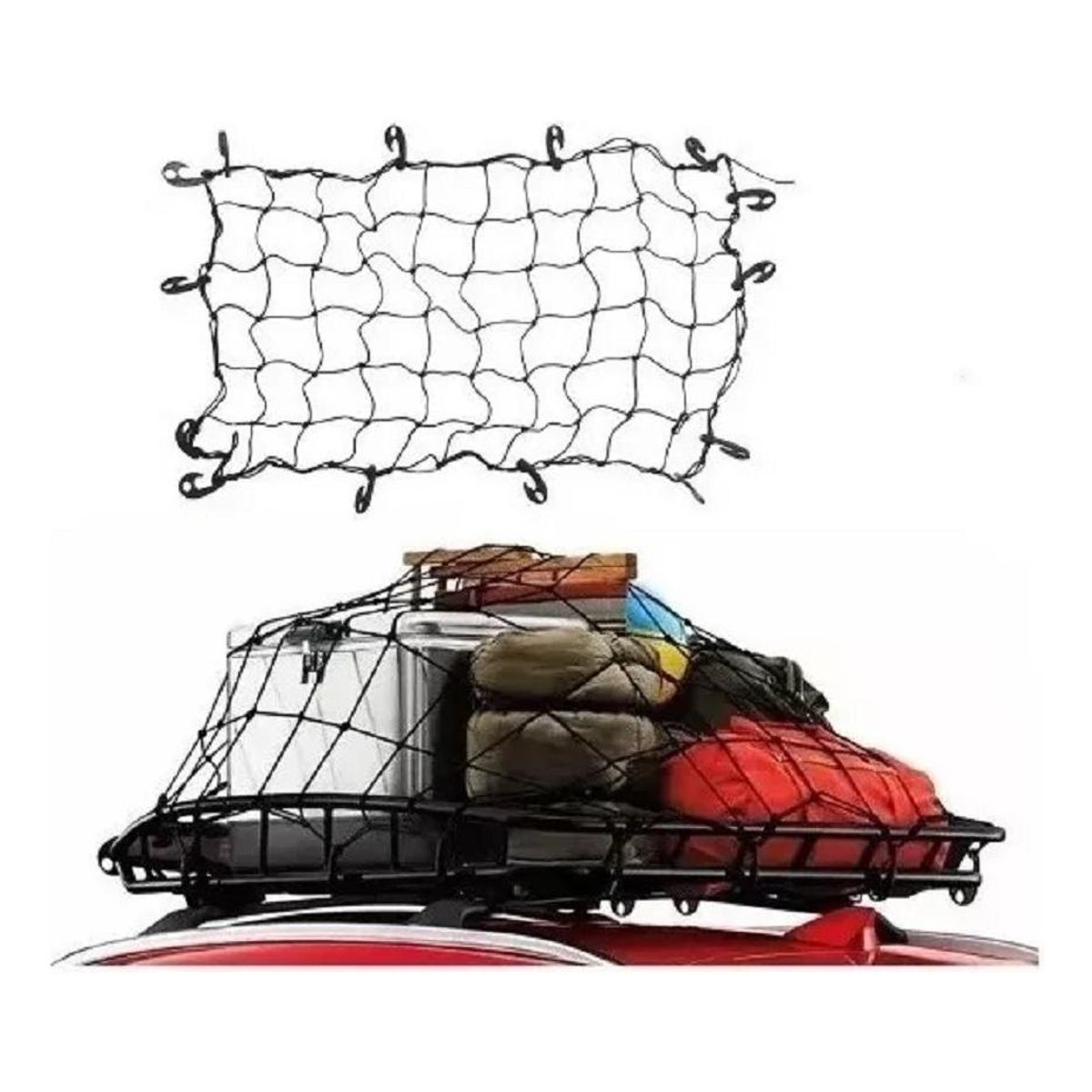 GENERICO - Malla Elástica Portaequipaje 90x150 cm para Vehículos