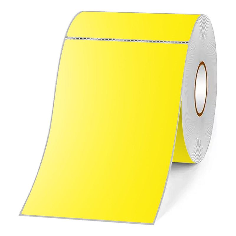 GENERICO - Pack de 5 Rollos de Etiquetas Adhesivas Amarillas 100x150mm