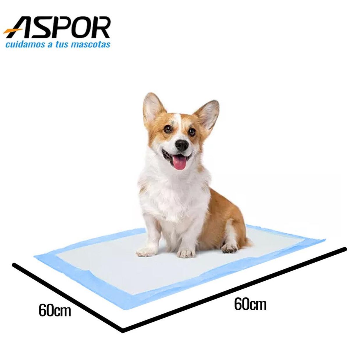 GENERICO - Paquete de 40 Pañales Desechables para Perros y Gatos 60x60 cm