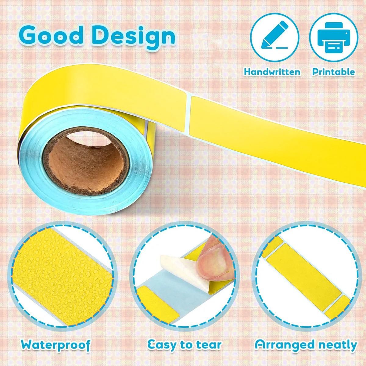 GENERICO - Rollo de Etiquetas Térmicas Adhesivas Amarillo 100x150 mm 500 U