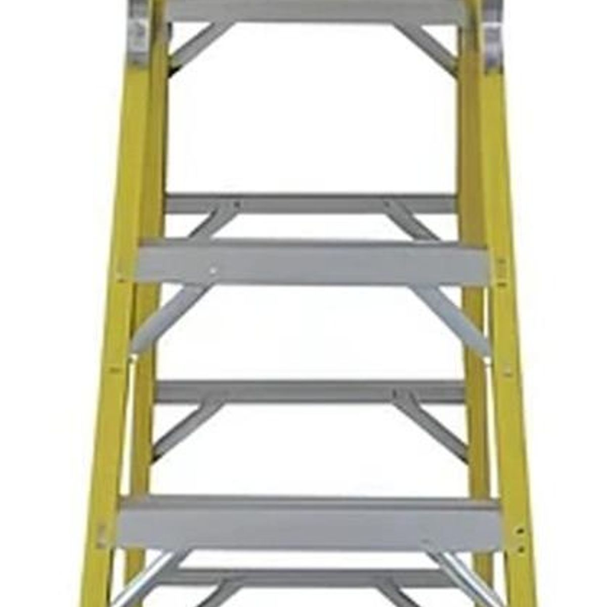 GENERICO - Escalera Tijera de Fibra de Vidrio con Baranda y 8 Escalones