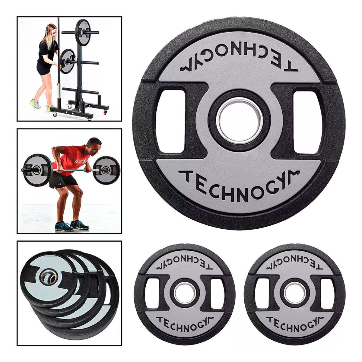 GENERICO - Set de 2 Discos Olímpicos de 5kg en Uretano para Pesas