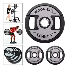 GENERICO - Set de 2 Discos Olímpicos de 5kg en Uretano para Pesas