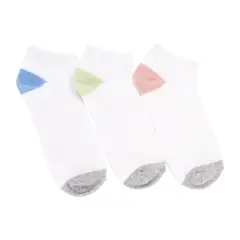 BATA - Calcetines Mujer Tripack Lin Ribbed Blanco_.