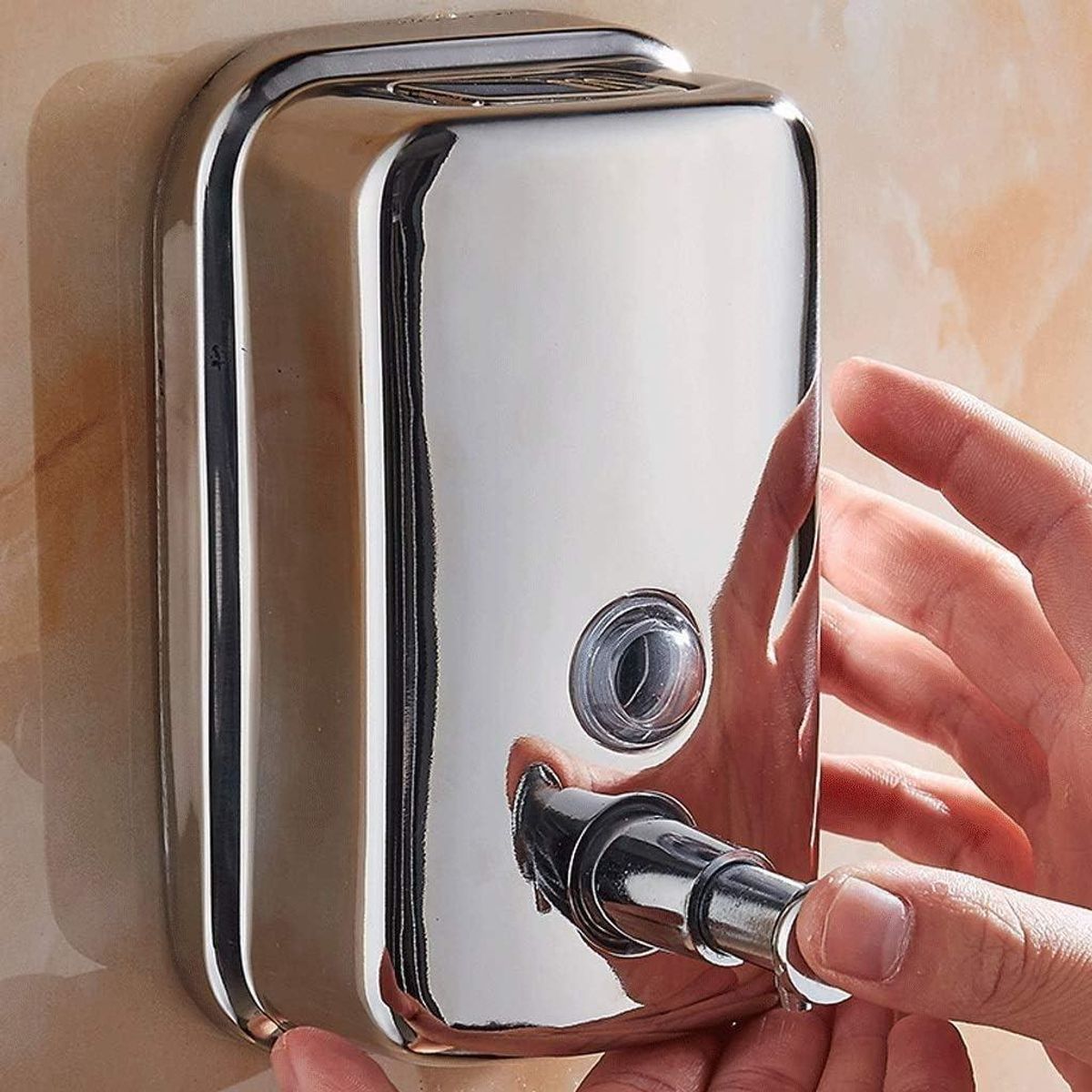 GENERICO - Dispensador de Jabón de Acero Inoxidable 800 ml para Pared