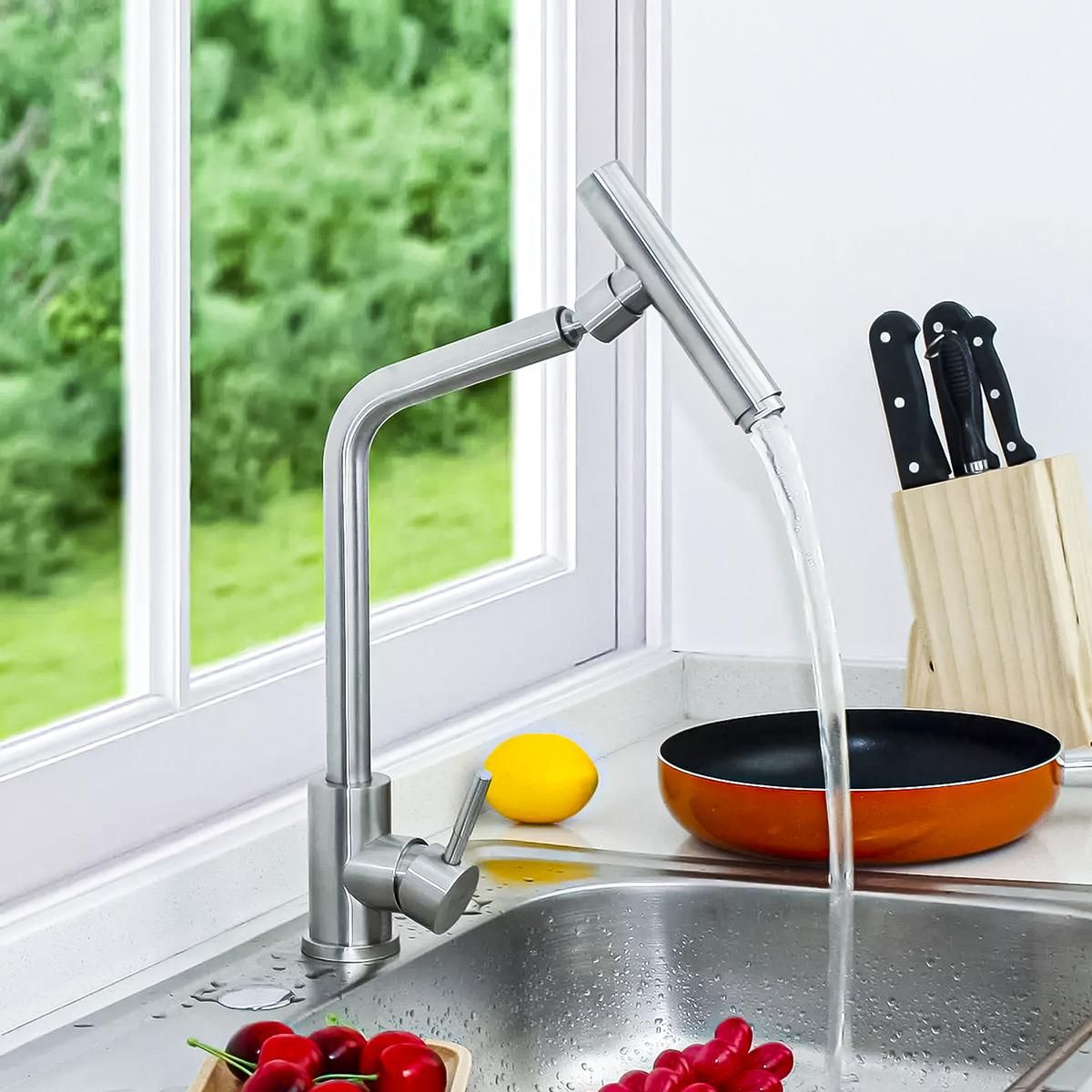 GENERICO - Lavaplatos Simple 80x50cm Acero Inoxidable con Grifo