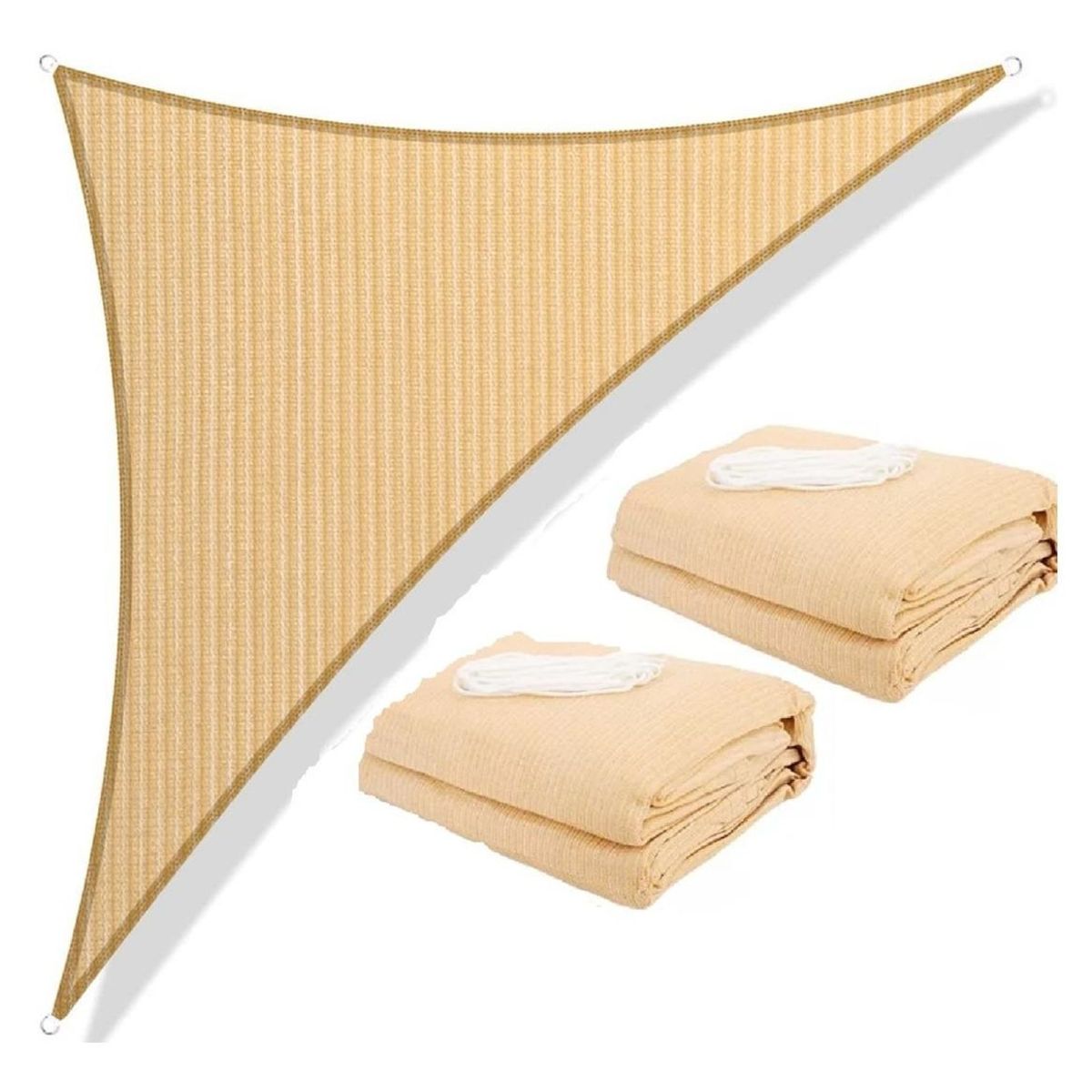 GENERICO - Carpa Camping Toldo Plegable Triangular 5x5mts 2 unidades