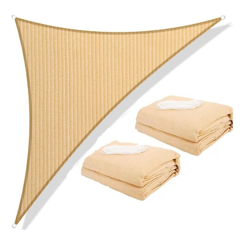 GENERICO - Carpa Camping Toldo Plegable Triangular 5x5mts 2 unidades