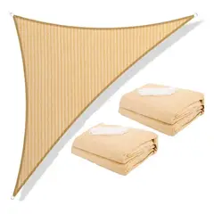 GENERICO - Carpa Camping Toldo Plegable Triangular 5x5mts 2 unidades