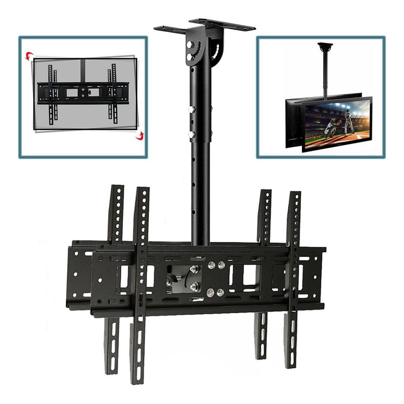 GENERICO - Soporte de Techo Doble para TV de 42 a 80 Pulgadas Negro