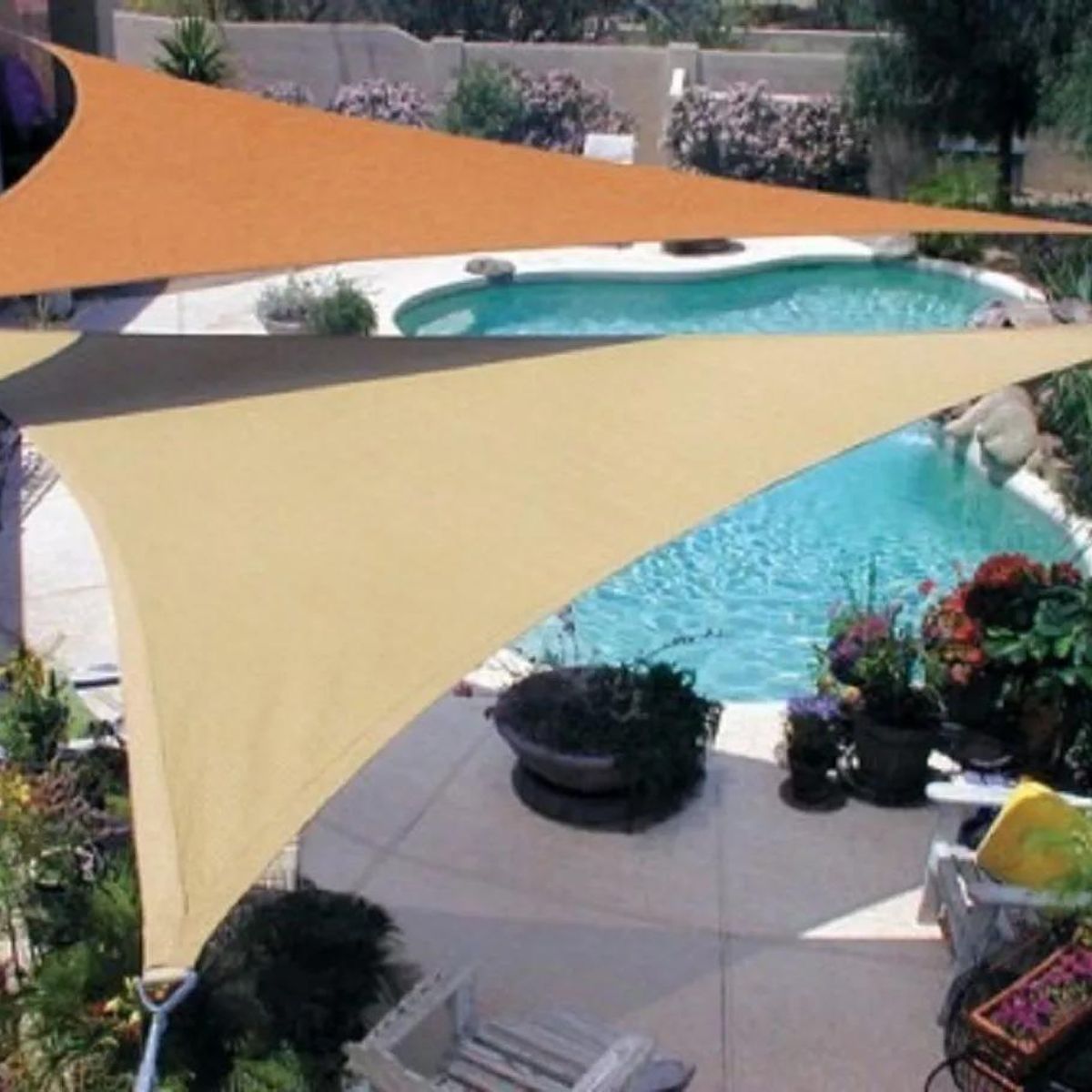 GENERICO - Toldo Plegable Triangular para Camping 3x3 m