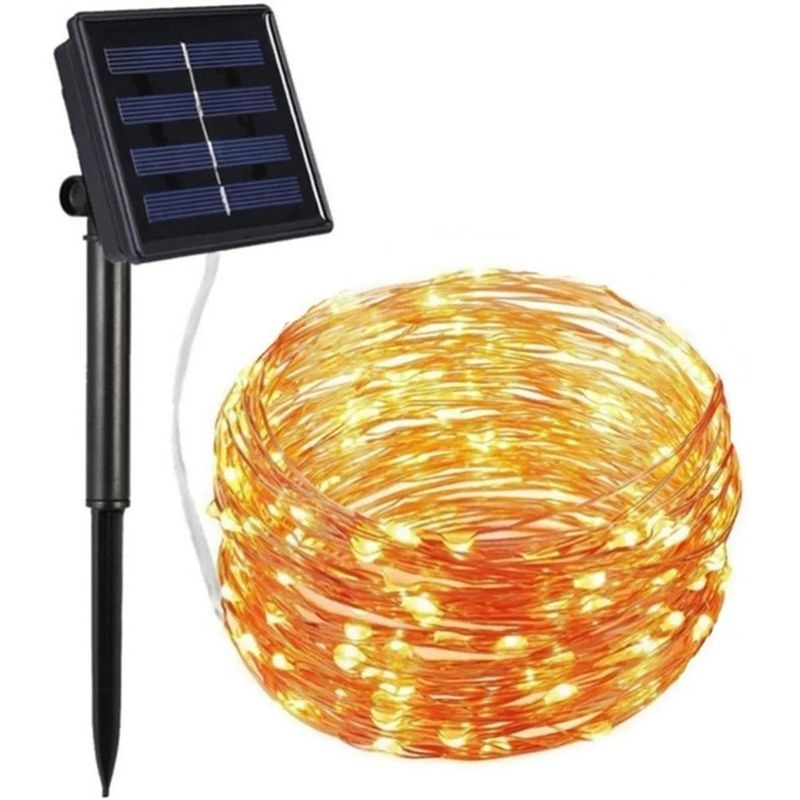 GENERICO - Guirnalda Solar de 200 LED 22 Metros para Exterior