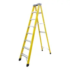 GENERICO - Escalera Profesional Tijera de Fibra de Vidrio 24m - 8 Escalones
