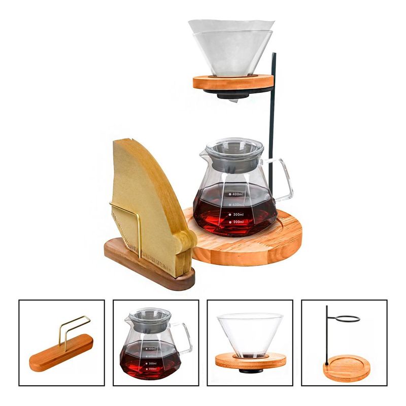 GENERICO - Juego de Tetera de 400ml con 40 Filtros para Infusiones