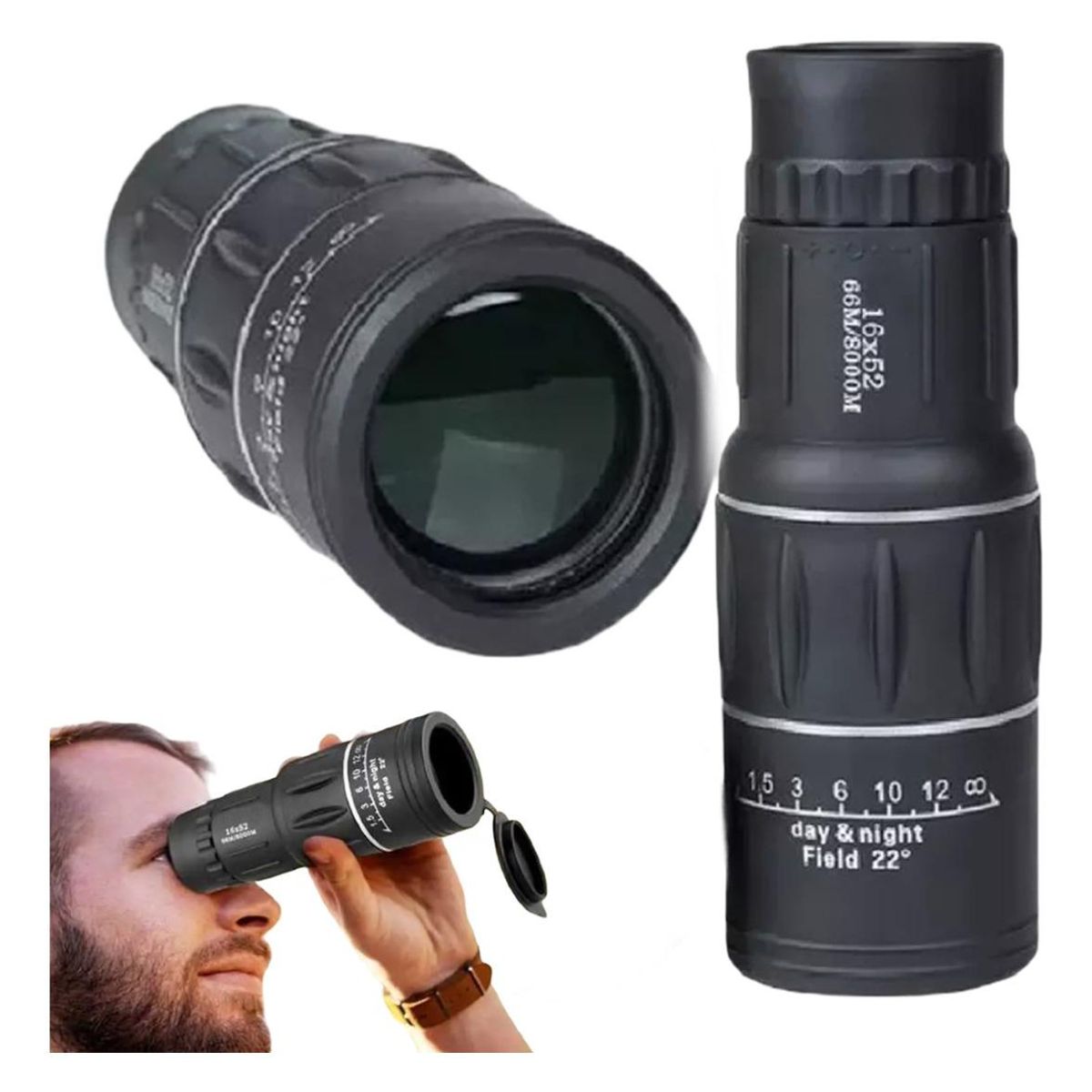 GENERICO - Monocular Profesional 16x con Lente de 52 mm
