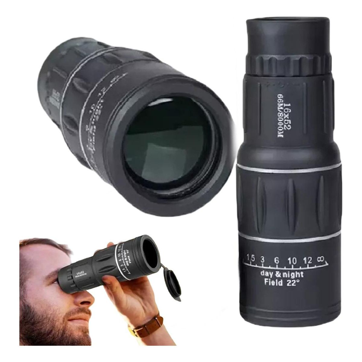 GENERICO - Monocular Profesional 16x con Lente de 52 mm