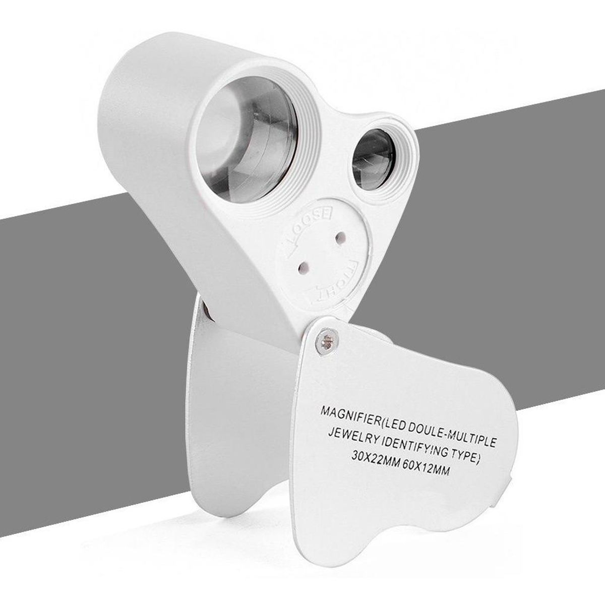 GENERICO - Lupa Geológica Plegable con Luz LED 30x 60x