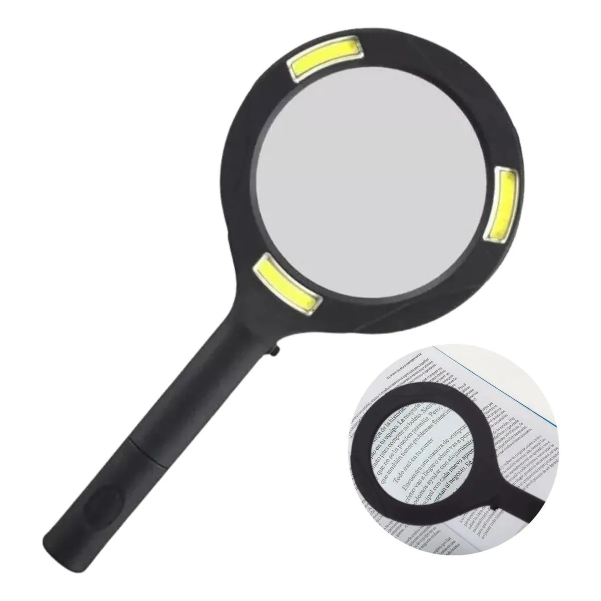 GENERICO - Lupa de Lectura LED 3X con Mango Ergonómico y 250 Lumens