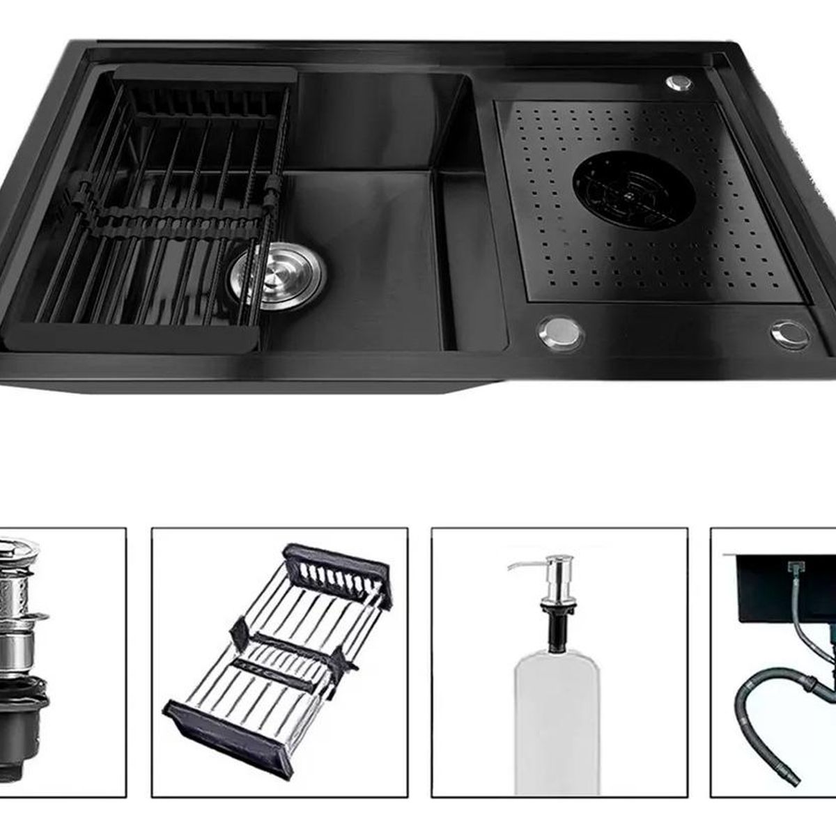 GENERICO - Lavaplatos Empotrado 80x50cm Acero Inoxidable Moderno