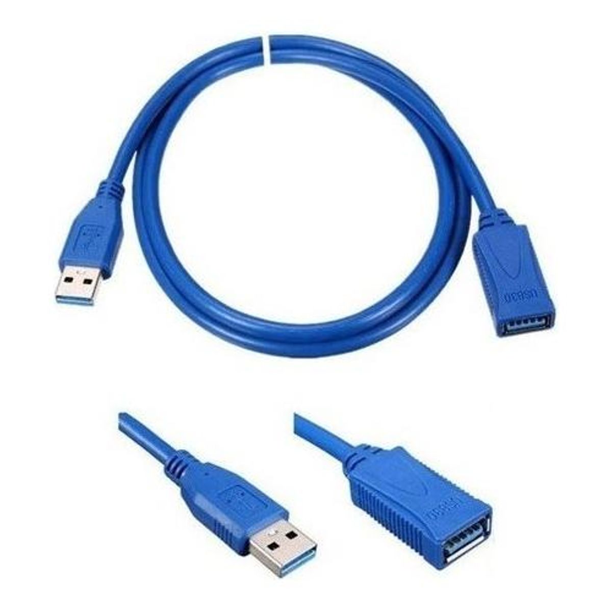 GENERICO - Cable USB Extensor 30 Macho a Hembra 1.5m Azul