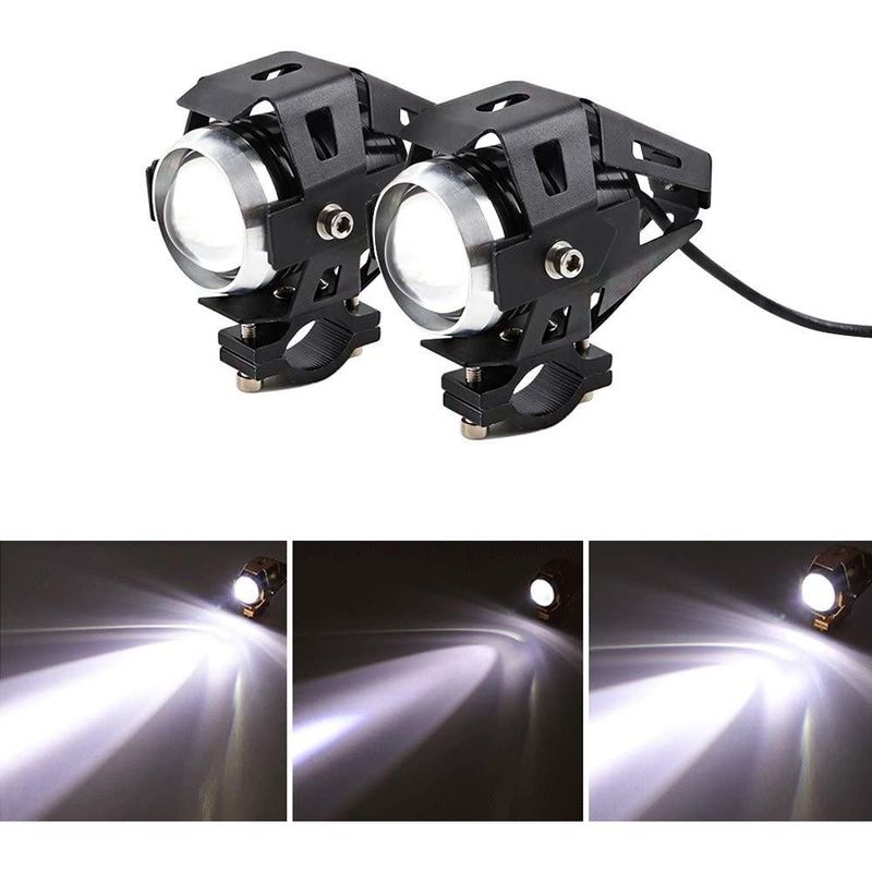 GENERICO - Lámpara Neblinera LED U5 para Moto 125W 3000 Lúmenes