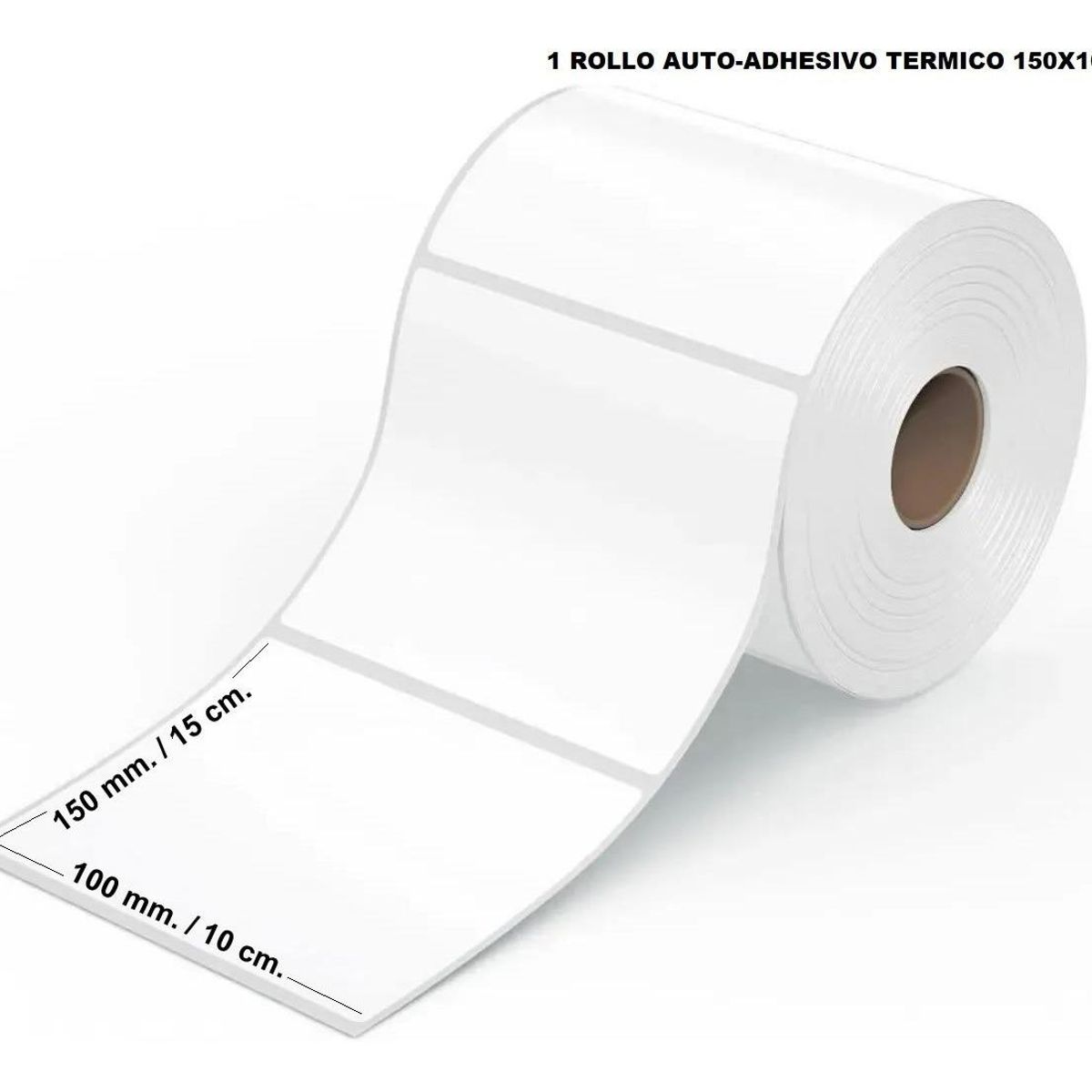 GENERICO - Rollo de Etiquetas Térmicas Autoadhesivas 100x150 mm - 500 Unidades