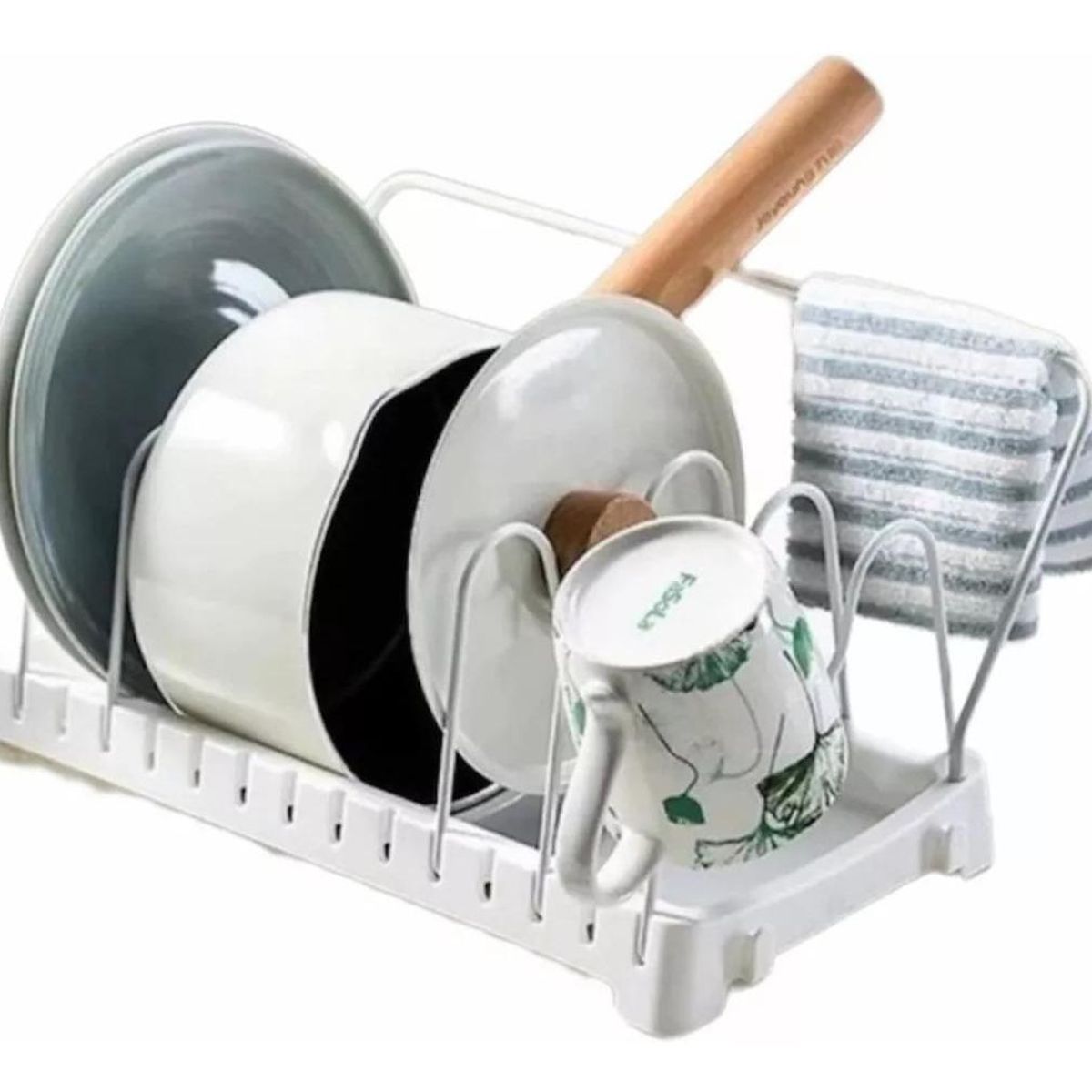 GENERICO - Escurridor de Platos y Ollas Ajustable para Cocina