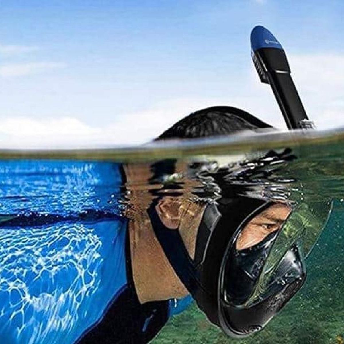 GENERICO - Máscara Snorkel Full Face para Buceo con Visión 180°