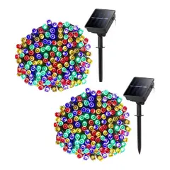 GENERICO - Guirnaldas Solares LED Navideñas 400 Luces Multicolor 42m