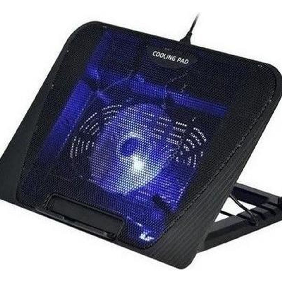 GENERICO - Ventilador Base Gamer N151 Ajustable con Luz LED Azul