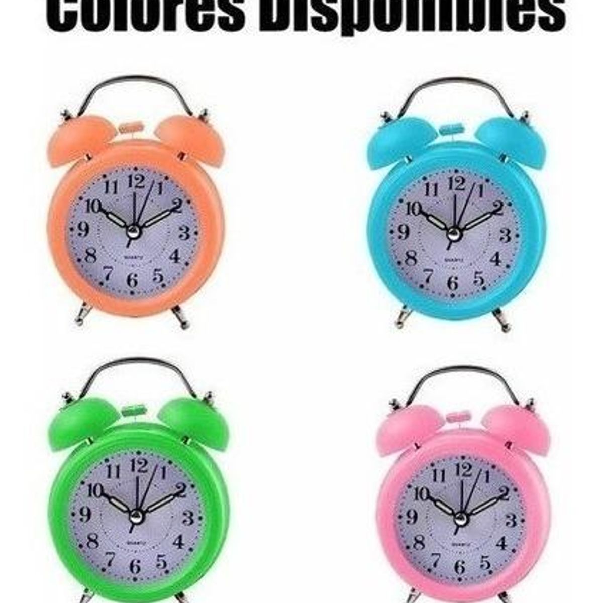 GENERICO - Reloj Despertador Antiguo Redondo Metalico Doble Campana