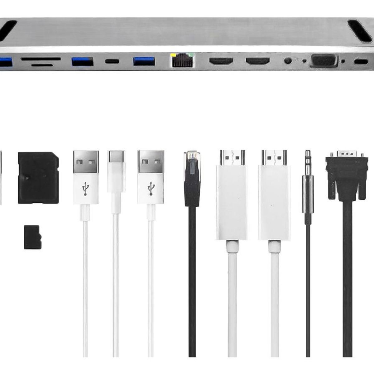 GENERICO - Hub USB Tipo C 11 en 1 para Notebook con HDMI y Ethernet