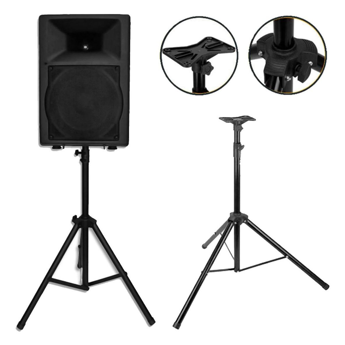 GENERICO - Atril Soporte de Parlante Tripode Metalico Regulable 180 cm