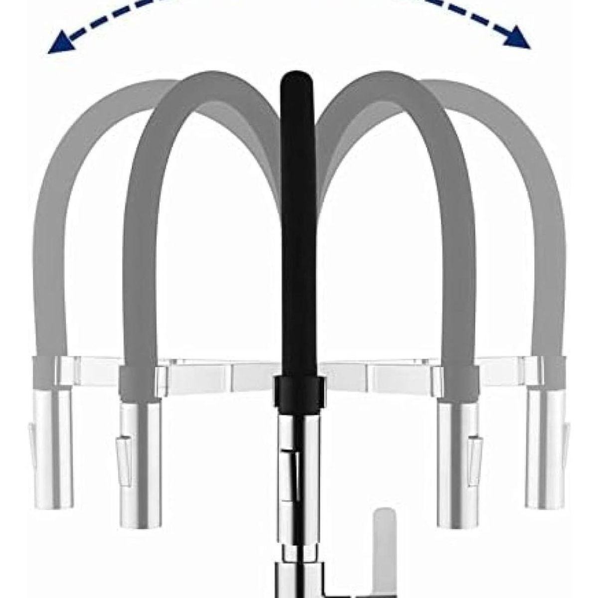 GENERICO - Grifo de Cocina con Cuello Flexible en Acero Inoxidable