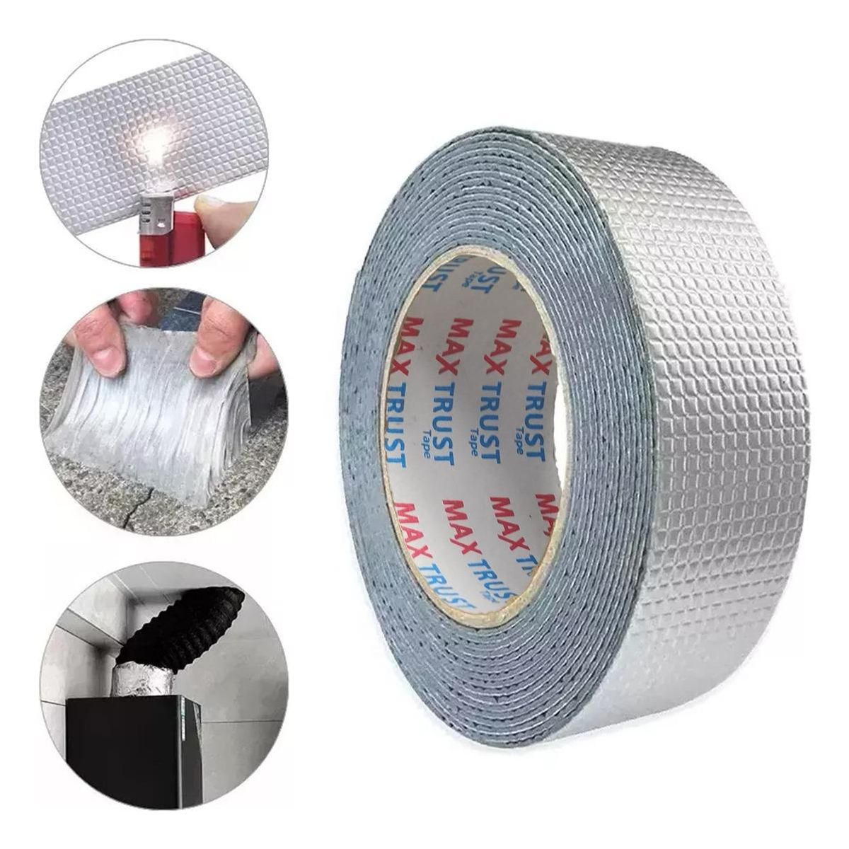 GENERICO - Cinta Selladora Butilo Impermeable 10mts x 5cm para Reparaciones