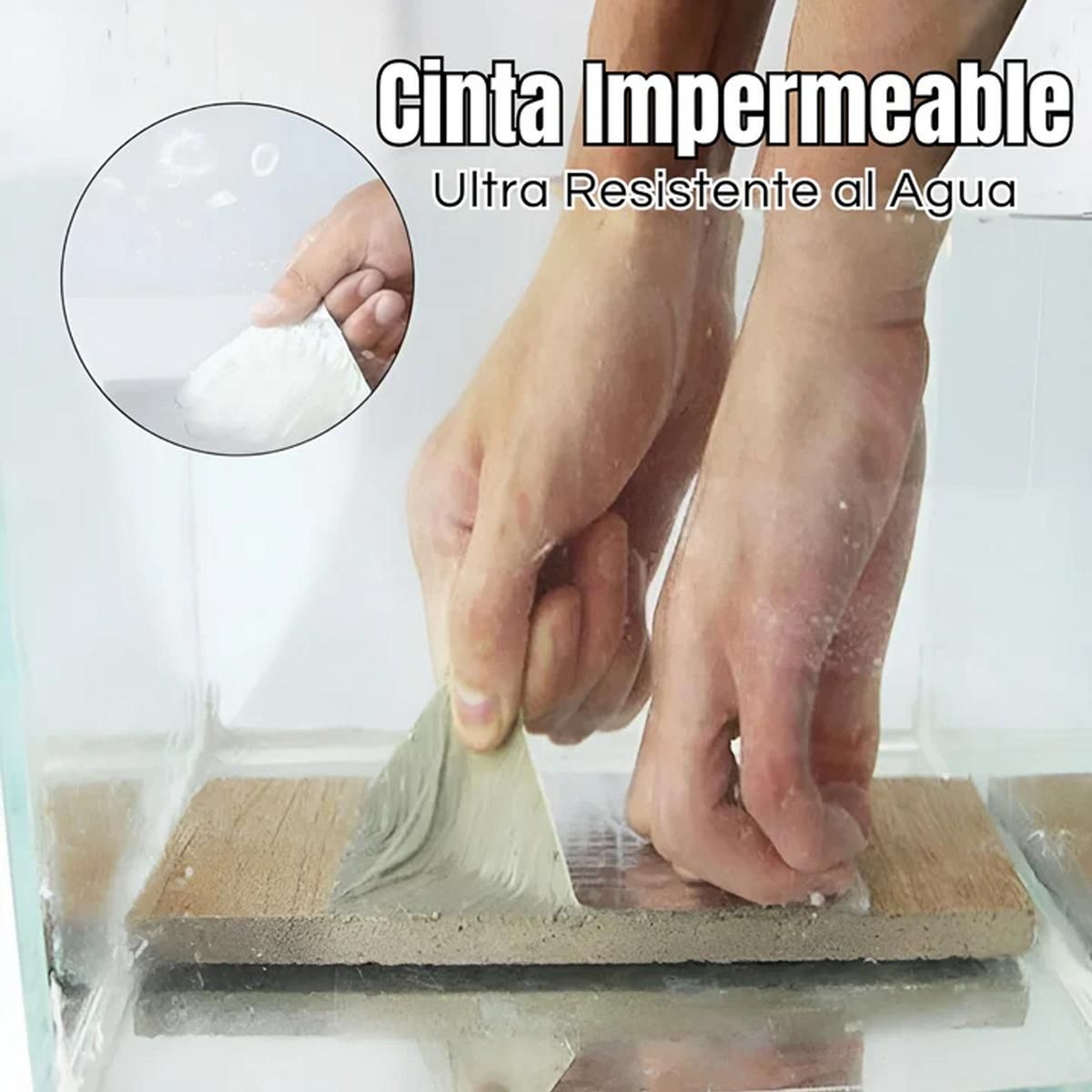 GENERICO - Cinta Selladora Butilo Impermeable 10mts x 5cm para Reparaciones