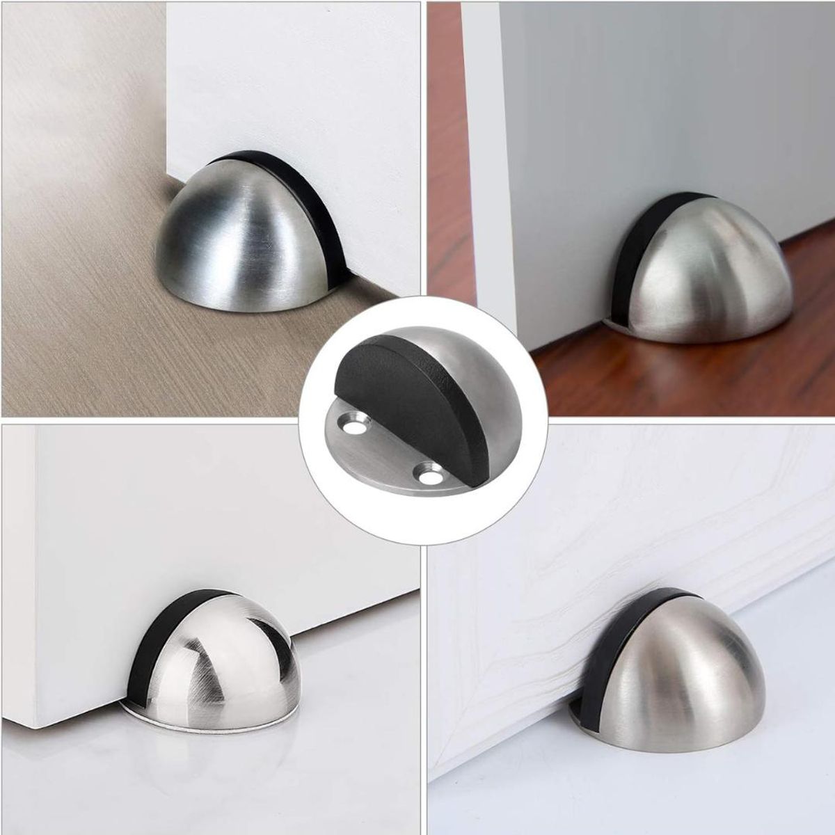 GENERICO - Topes de Puerta Media Luna 2 Piezas Previene Golpes