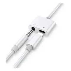 GENERICO - Adaptador de Audífonos Lightning a 35 mm para iPhone Blanco